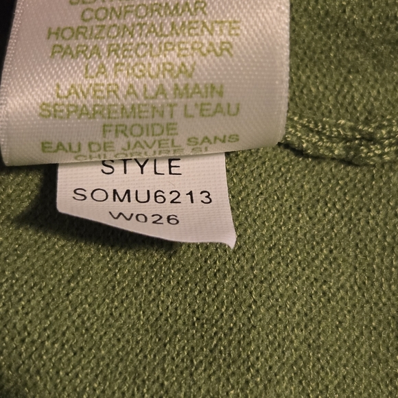 Sigrid Olsen Womens Bright Moss Green Jungle Blossom Button Cardigan Medium - Picture 6 of 8